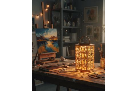 ÖZCAN AYDINLATMA SOLAR İÇ MEKAN MASA LAMBASI D19XH37CM, 4457S-13
