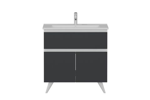 NİKA BANYO DOLABI ALT 85CM AY2K1Ç ETJ BEYAZ ANTRASİT
