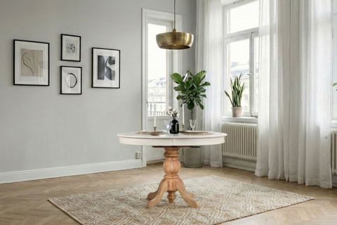 MİRAGE OVAL AÇILIR MASA SANDALYE TAKIMI, NATURAL BEYAZ, 80X120