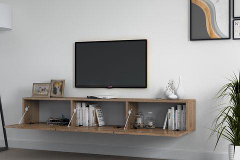 KOBER TV ÜNİTESİ, CEVİZ, 180 CM