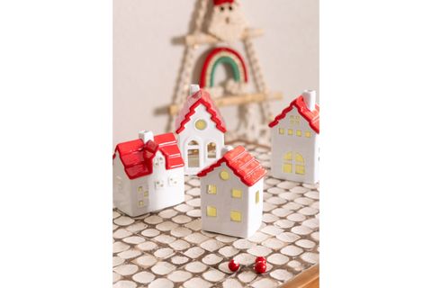 THE MİA DEKORATİF LED IŞIKLI EV BİBLO, 10X7X12 CM