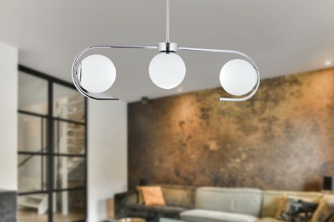 DİASPOR ÜÇLÜ AVİZE, KROM BEYAZ