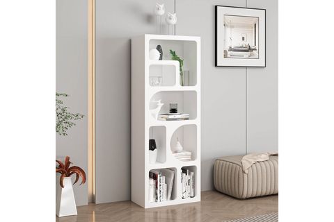 BOHEM MEBRAN KİTAPLIK, BEYAZ, 135 CM