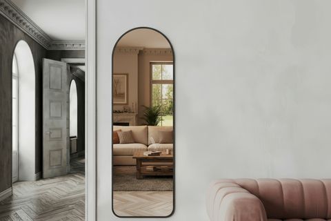 LUMİ METAL ÇERÇEVELİ BOY AYNASI, SİYAH, 180X70 CM