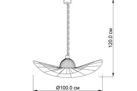 ELA SAPKA AVİZE, SİYAH ENDÜSTRİYEL KAFES, 100 CM