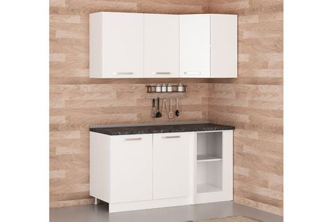 MİNAR 155CM KÖŞE MUTFAK DOLABI BEYAZ K155B1