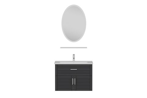 VERA BANYO DOLABI 85CM AS2K1Ç 1EA1R ETJ BEYAZ ANTRASİT