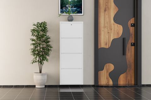 VEGA KİLİTLİ METAL AYAKKABILIK, BEYAZ, 4 KAPAKLI