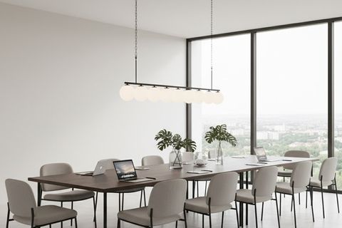 İREM DOKUZLU SIRALI AVİZE, SİYAH BEYAZ