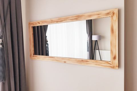 DFN WOOD- DEKORATİF DUVAR AYNASI, 130X60