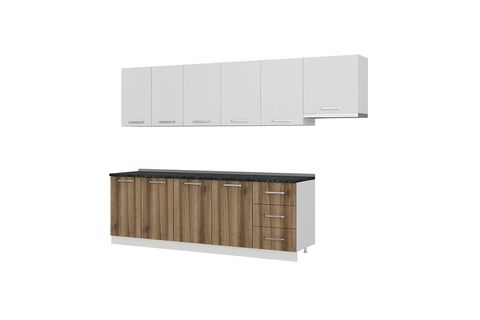 MİNAR BADE 300 CM MUTFAK DOLABI BEYAZ DORE 300-D5