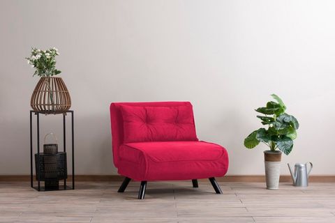 PAFU SANDO TEKLİ SIRTI 5 KADEMELİ KATLANIR YATAKLI KOLTUK FUŞYA