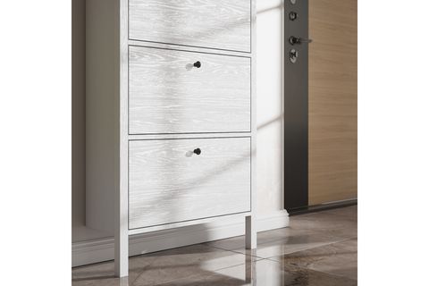 VENEZİA PREMİUM AYAKKABILIK WOOD BEYAZ, 3 DÜŞER KAPAKLI