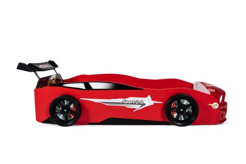 MUSTANG ARABALI YATAK SPORT IŞIKLI YATAK, KIRMIZI