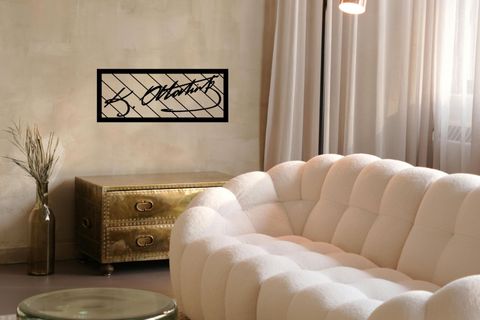 ATATÜRK İMZA LAZER KESİM TABLO, 59X24