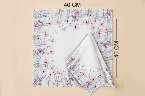 KIR ÇİÇEĞİ PAMUKLU ALTI ADET PEÇETE