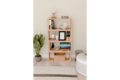 CREA MODÜLER KÖŞE KİTAPLIK, 8 RAFLI, ÇAM