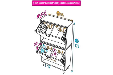 İLKİM ALT VE ÜST MODÜL SEPETLİ BANYO DOLABI, 85 CM