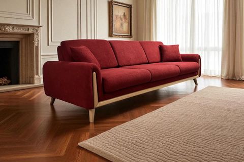 OLİMPOS DÖRTLÜ KOLTUK, BORDO