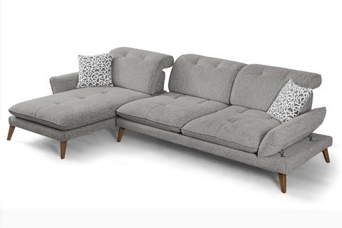 COSY KÖŞE KOLTUK, AHŞAP AYAK, SOL KÖŞE, KÜL GRİ