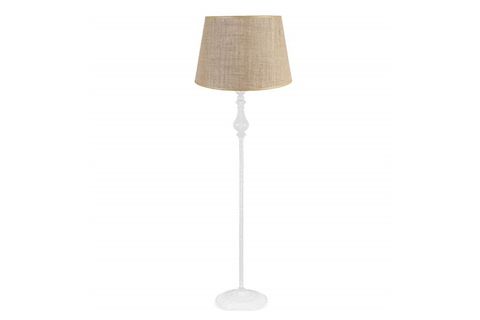 VİNNER BEYAZ BURGULU METAL AYAK LAMBADER, HASIR