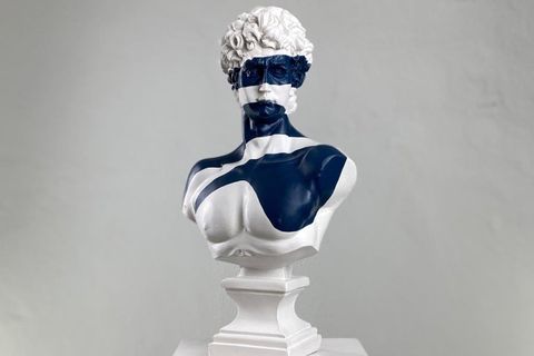 DAVID BLUE WAVE POP ART DEKORATİF ROMA YUNAN HEYKELLERİ