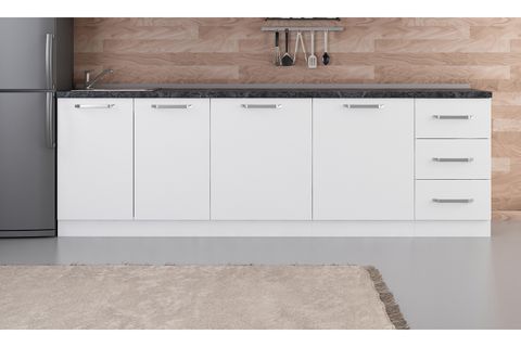 MİNAR 255 CM MUTFAK DOLABI BEYAZ 255-B1-ALT MODÜL