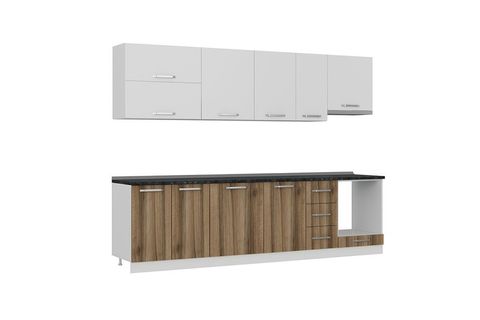 MİNAR LOTUS 290 CM MUTFAK DOLABI BEYAZ DORE 290-D8