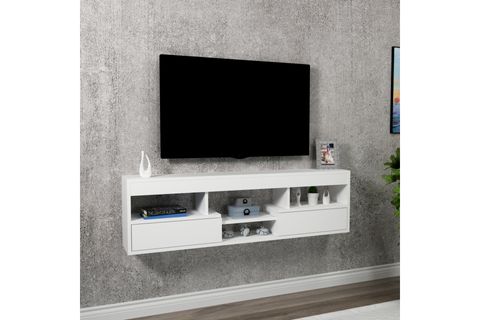 ARNETTİ LİSA RAFLI TV SEHPASI, BEYAZ