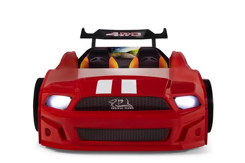 MUSTANG ARABALI YATAK SPORT IŞIKLI YATAK, KIRMIZI