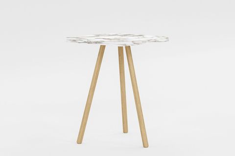 KOZİ KARE AHŞAP AYAKLI YAN SEHPA, BEJ