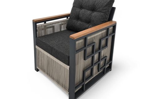 PUSULA METAL ÜÇLÜ OTURMA GRUBU, CAPPUCİNO