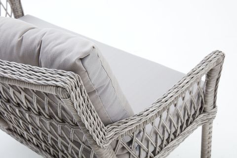 PİRUS RATTAN BAHÇE İKİLİ OTURMA GRUBU,GRİ