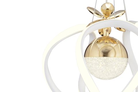 PELİN TEKLİ 3 RENKLİ LED AVİZE, BEYAZ GOLD
