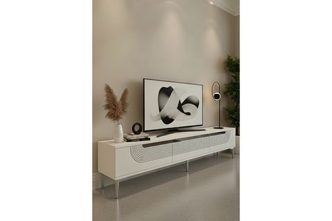 MEYRA TV SEHPASI, BEYAZ SİLVER, 180 CM, TSA1805BS