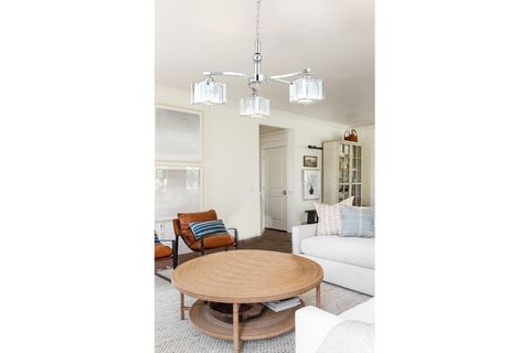APLİQA RİMA 3 KOLLU KRİSTAL TAŞLI AVİZE, KROM