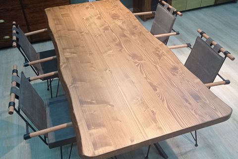 KİAMO DOĞAL AHŞAP YEMEK MASASI TAKIMI