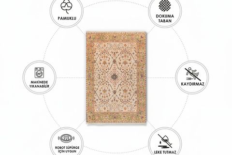 ANADOLU ASMASI VİNTAGE DOKUMA TABAN HALI, 402 YNG, 60X120 CM
