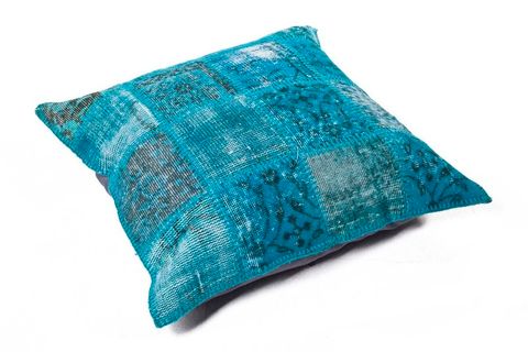 CUSHİON TURQUOİSE PATCHWORK YASTIK 60X60