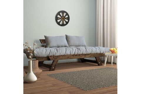 WOODESK ADALAR MASİF CEVİZ-KIRMIZI RENK 2Lİ KANEPE CPT8114-210