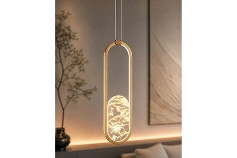 ÖZCAN AYDINLATMA ALABASTER TEKLİ SARKIT 50*20 SARI, 2869-1-03