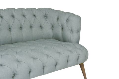 WEST MONROE LOVESEAT İKİLİ KOLTUK, CEVİZ AYAK, İNDİGO MAVİ