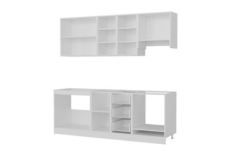 MİNAR DOLCE 220 CM MUTFAK DOLABI BEYAZ ANTRASİT 9