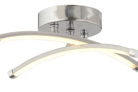 APLİQA DOSSE İKİLİ PLAFONYER 3 RENKLİ LEDLİ SARKIT AVİZE, KROM