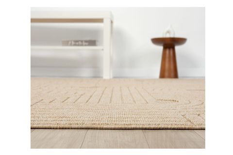 LARA İSKANDİNAV DOKUMA BUKLELİ MAKİNE HALISI, BEJ, DS623,  120X170