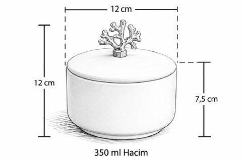 ÜÇLÜ BEYAZ MERMER BAHARATLIK, GOLD