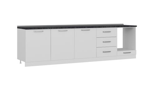 MİNAR 300 CM MUTFAK DOLABI BEYAZ 300-B10-ALT MODÜL