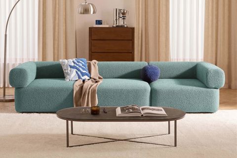 ALBA BUKLE MODÜLER ÜÇLÜ KOLTUK, TURKUAZ