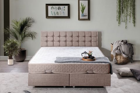 VENEDİK BAZA BAŞLIK LETTO YATAK SETİ, KAHVERENGİ, 180X200