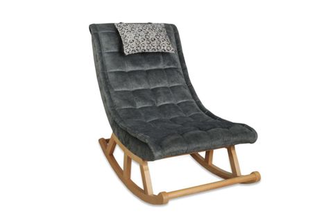 ASEDİA MİSKİN PUF, GRİ, AHŞAP, NATUREL AYAK